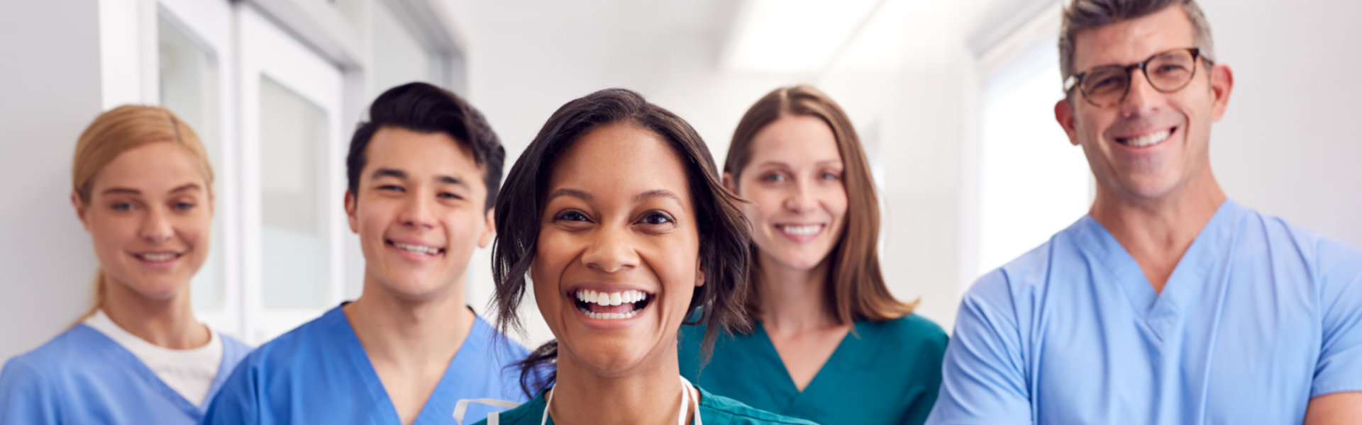 group of nurses smiling